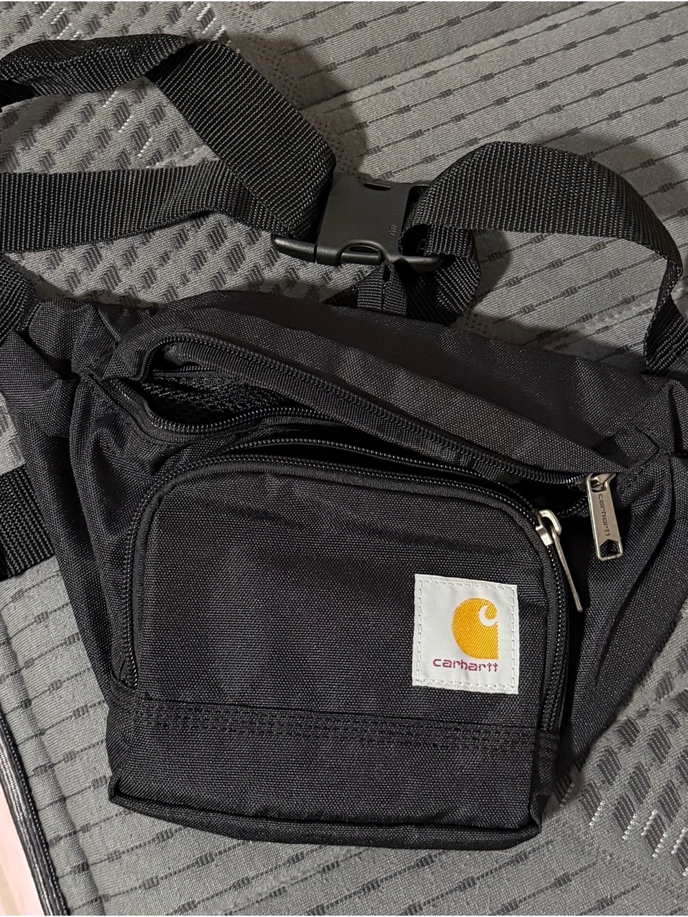 Carhartt Black Waist Pack with Yellow Logo